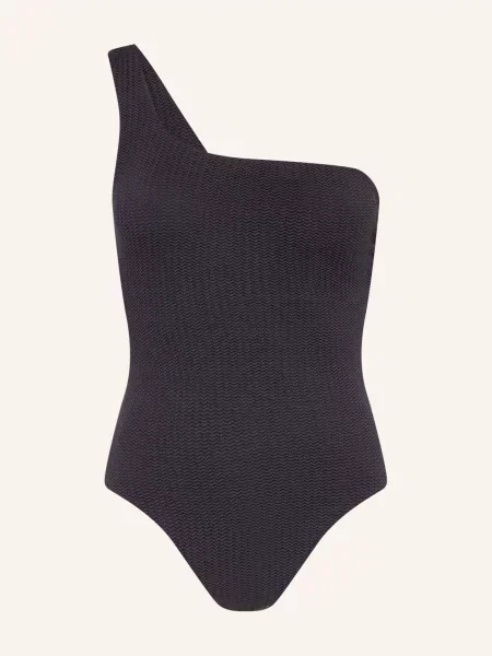 Seafolly Strój Kąpielowy Na Jedno Ramię Sea Dive schwarz czarny