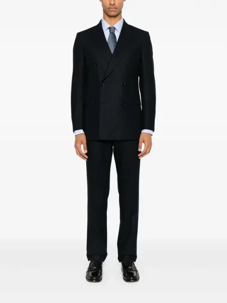 Pantaloni Fursac de lână albastru