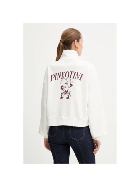 Bluza Pinko z nadrukiem w serca biała