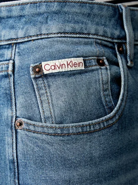 Calvin Klein Jeans дънки прави дамски синьо
