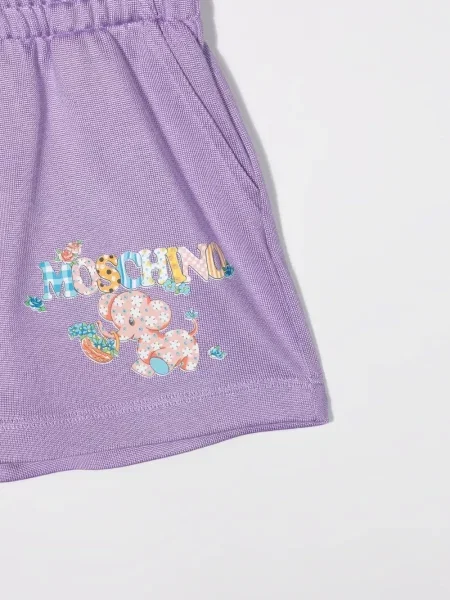 Szorty dziecięce Moschino fioletowe