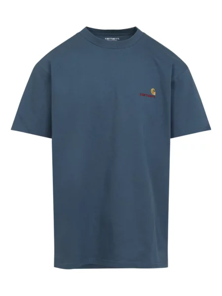 Tricou Carhartt Wip cu broderie albastru