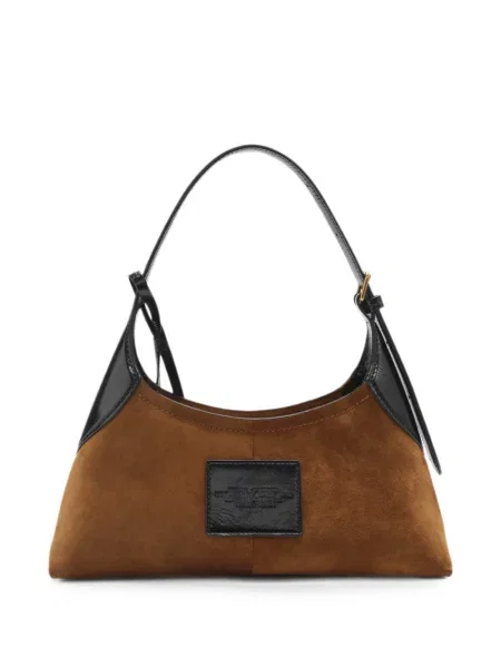 Cu centură geantă Marc Jacobs din piele de căprioară maro