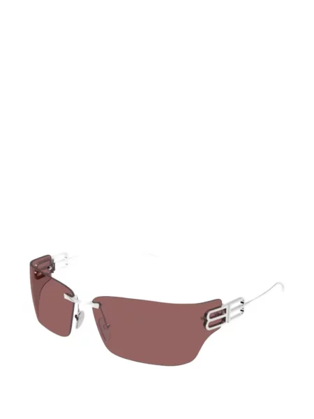 Saulės akiniai Balenciaga Eyewear su autografu sidabrinė