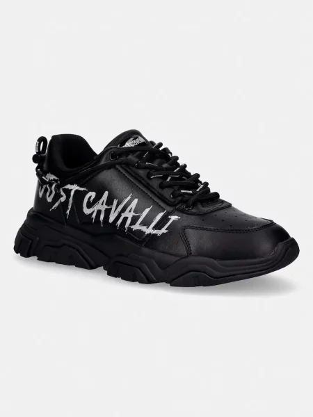 Just Cavalli sneakers boty kožené černé