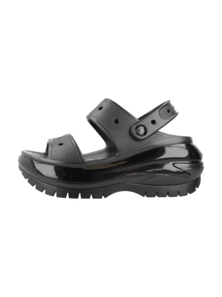 Crocs klapki Classic Mega Crush Sandal na platformie czarny