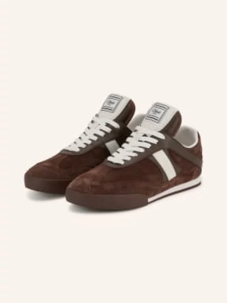 Chloé Sneakersy Kick chocolate brown hnědé