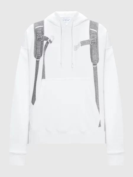 Худі Backpack з принтом Off-white біле