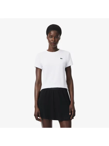 Lacoste Sportowa Koszulka Ultra Dry Slim Fit biała