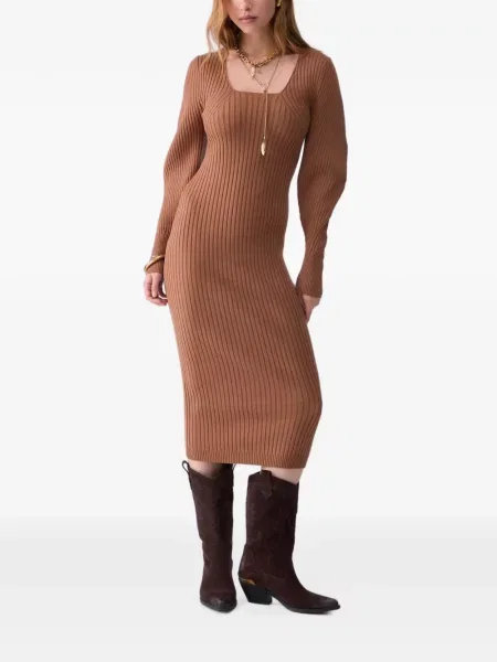 Rochie midi Liu Jo tricotate maro