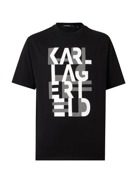 Karl Lagerfeld Tricou / alb negru