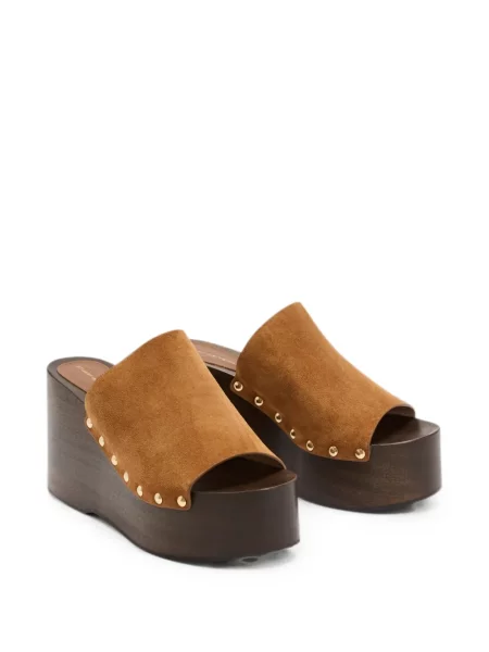 Sandale Stuart Weitzman cu platformă cu tepi maro