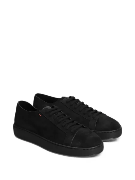 Маратонки Santoni с връзки с дантела черно