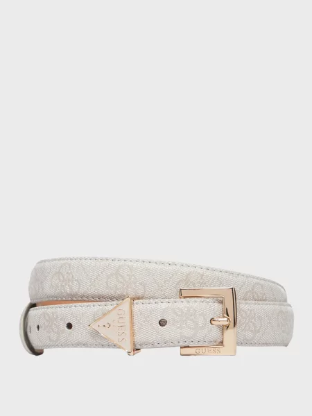 Ремінь Guess з принтом білий