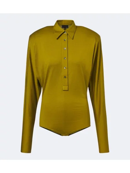 Body Mugler de lână verde