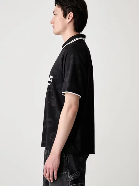 Футбольная жаккардовая футболка Carhartt Wip с сердечками черная