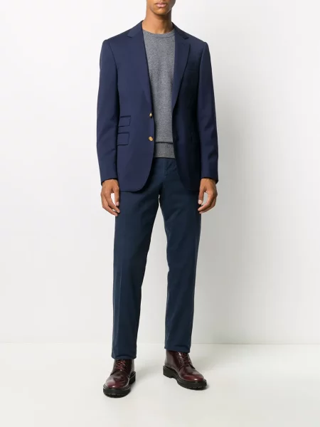 Μάλλινος μπλέιζερ Ralph Lauren Purple Label μπλε
