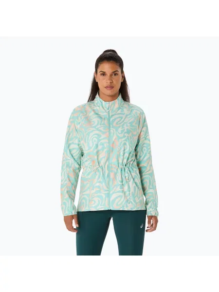 Běžecká bunda ASICS Road Lite-Show Packable oasis green/multi colour zelená