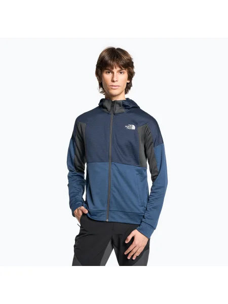 Мъжки суитшърт за трекинг The North Face Ma Full Zip Fleece shady blue/summit navy/asphalt grey сиво