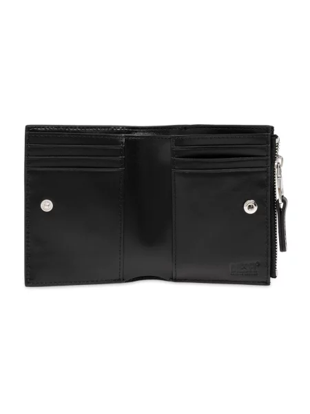 Diesel portfel skórzany BI-FOLD ZIP II czarny