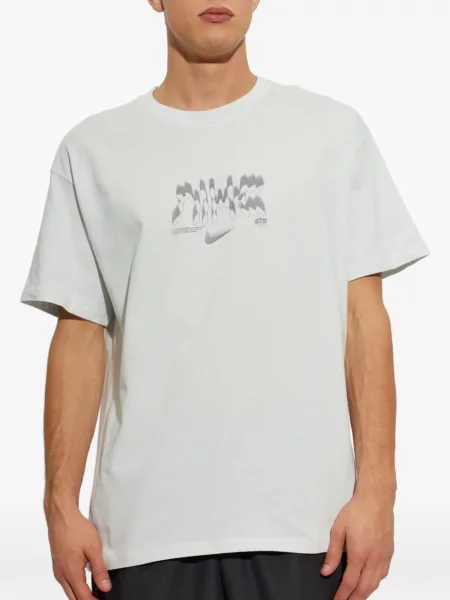Sweter Nike na siłownię z nadrukiem szary