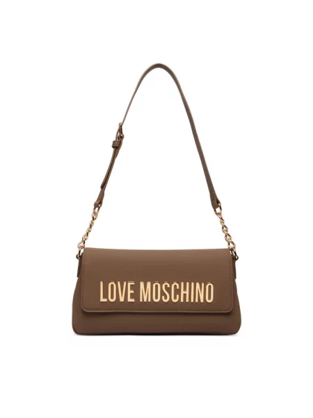 Love Moschino torebka z imitacji skóry brązowa