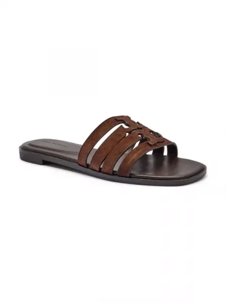 TORY BURCH Bőr papucs INES barna
