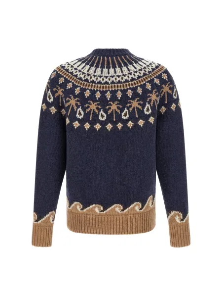 Sweter Alanui wełniany niebieski
