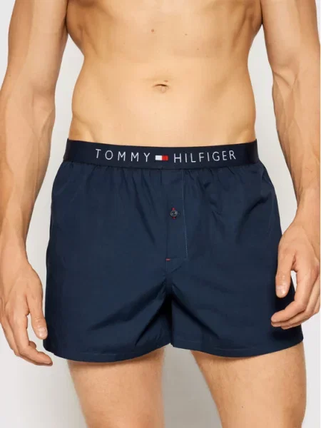 Tommy Hilfiger Bokserki Cotton Woven Boxer Icon granatowy