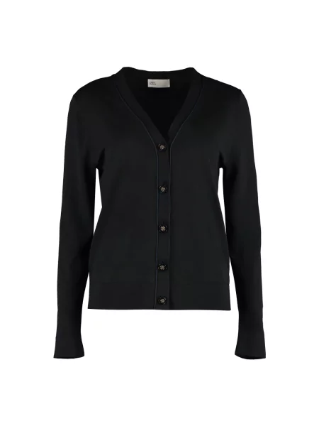 Jedwabny sweter Tory Burch czarny
