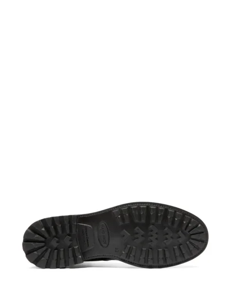 Botine Officine Creative cu șireturi din piele roșu