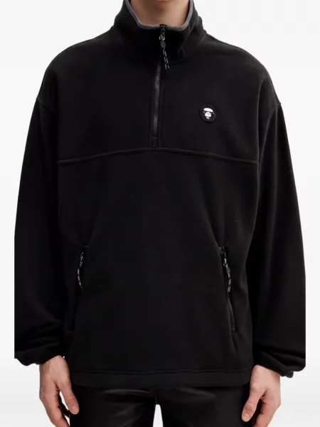 Суичър с цип Aape By *a Bathing Ape® с автограф черно