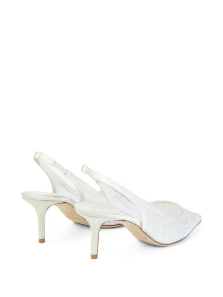 Pantofi cu toc Jimmy Choo slingback alb