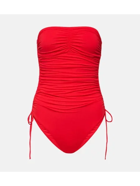 Strój kąpielowy Melissa Odabash bez ramiączek czerwony