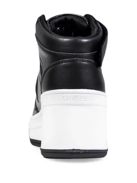 Sneakerși Guess cu bretele negru