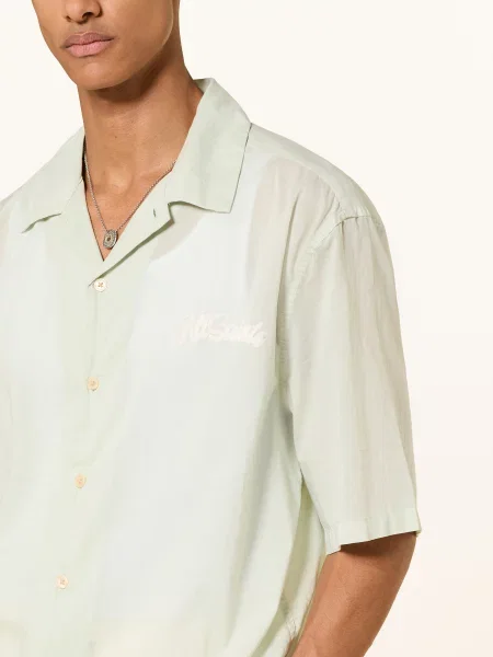 Allsaints Letní Košile Odyssey Oversized Střih světle zelená