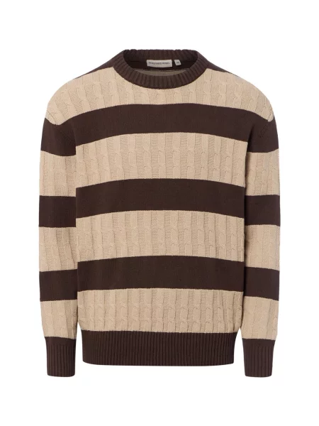 Redefined Rebel sweter z dzianiny Mężczyźni S beżowy