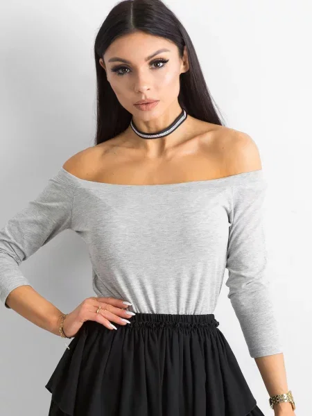 Bluză Fashionhunters gri