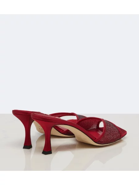 Papuci tip mules Jimmy Choo roșu