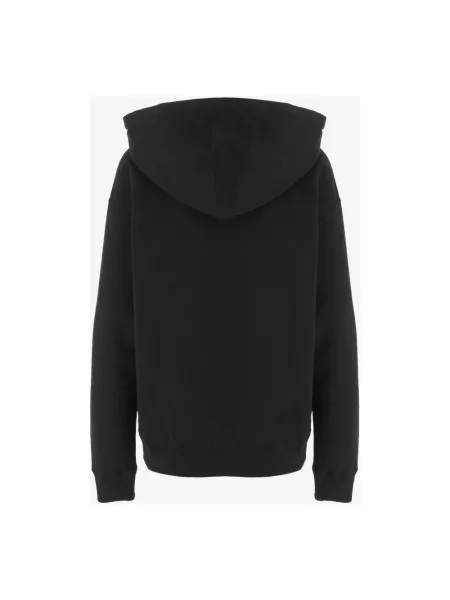 Bluza z kapturem Jil Sander z kapturem z logo czarna