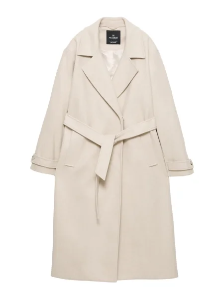 Pull&Bear Prehoden plašč ecru