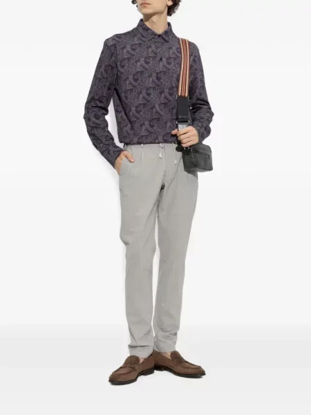 Μακρύς πουκάμισο Etro με σχέδιο paisley μπλε
