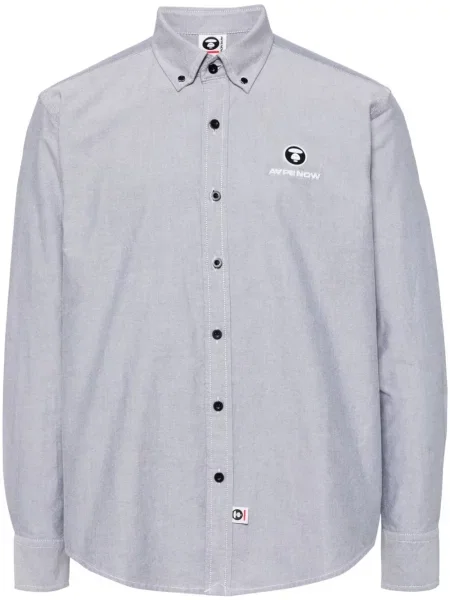 Cămașă Aape By A Bathing Ape cu mâneci lungi lungă gri