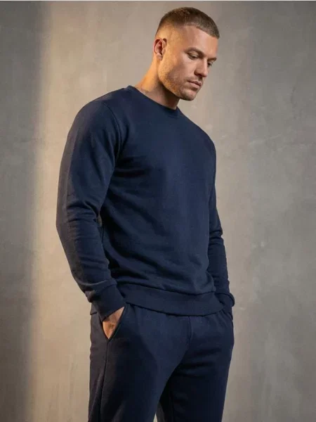 Sinsay Bluza crewneck z domieszką bawełny szary