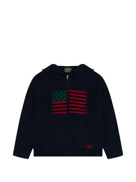 Cardigan Denim Tears cu glugă albastru