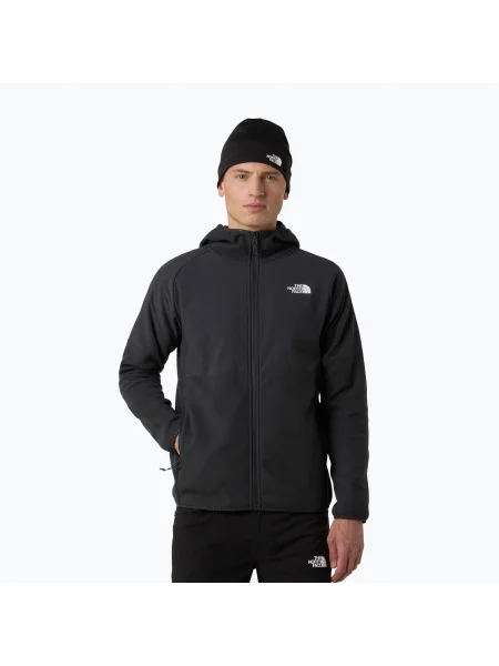 Мъжки суитшърт The North Face Glacier Heavyweight Full Zip HD asphalt grey/black черно
