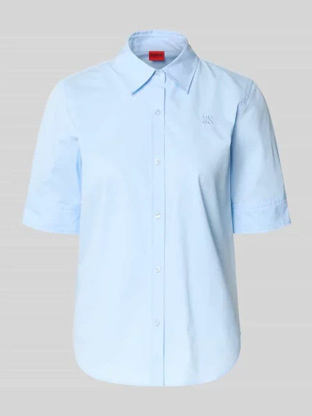 Bluzka koszulowa o kroju oversized z czystej bawełny model The Summer Shirt' Hugo