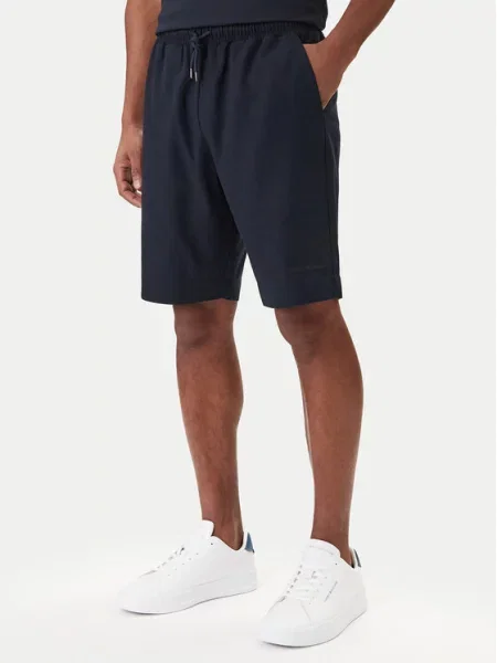 Šortky z materiálu Emporio Armani modré