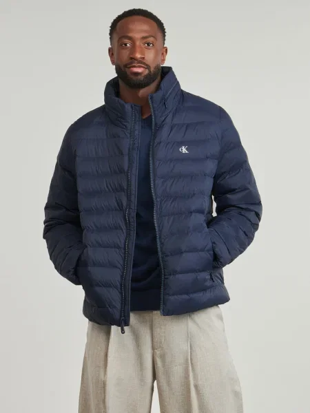 Kapucnis kabát Calvin Klein Jeans kék