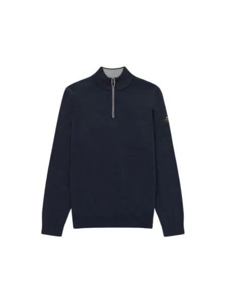 Sweter Ecoalf wełniany niebieski